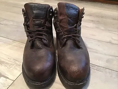 C.E. Schmidt Workwear Boots Mens 12W Combat Waterproof Brown Leather Ankle Top • $15