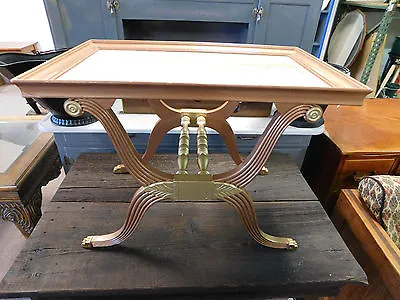 Vintage  Neo Roman  Hall Table /stand  Hand Painted Copper Gold Faux Marble  • $190