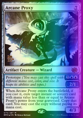 MTG Magic The Gathering Arcane Proxy (75s/180) The Brothers' War Promos NM FOIL • $2.95