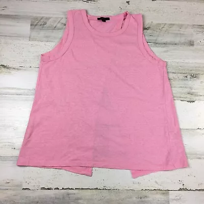 J Crew Womens Tank Top Shirt Medium Pink Vented Back Classic Casual Beach • $12.99