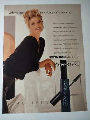 Vintage Print Advertisement 1990s Cover Girl Extension Mascara Cosmetics • £7.44