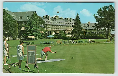 Postcard Vintage Lawn Bowling At Skytop Club In Skytop PA • $7.57