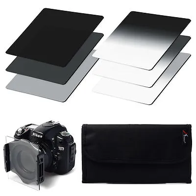 6pcs ND2 ND4 ND8 + Gradual ND2 4 8 Filter Set For Cokin P Series With Case • £35.35