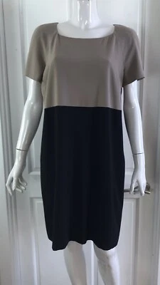 £6.99 • Buy Jaeger Beige And Black Work Dress Size 16