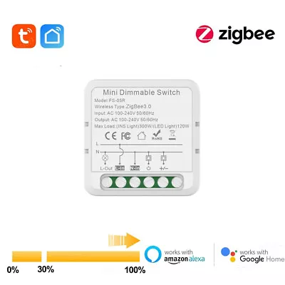 Tuya Zigbee Smart Home Dimmer Light Switch Breaker Module Works F Alexa Google • $23.50