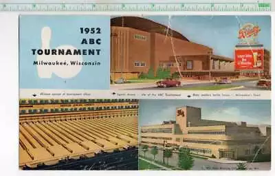 Milwaukee Wisconsin 1952 ABC Tournament Bowling Blatz Beer Oversized PC AA83285 • $6.75