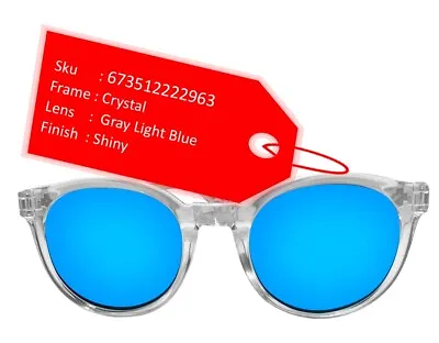 Spy Optic Hi-Fi Sunglasses Crystal Frame Gray Light Blue Spectra Lens NEW • $34.99