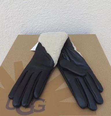 Ugg Asymmetrical Curly Sheepskin/ Leather Smart Gloves ~ Women Small ~ Nwt • $54.95