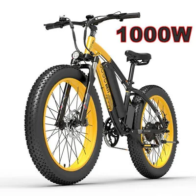 GOGOBEST GF600 Electric Bike 26” Fat Tire Mountain Bicycle E-Bike Yellow-Black • £1099