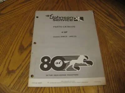 Vintage Johnson Outboard Motor Parts Catalog 4  Hp Models J4wcs J4rlcs • $5