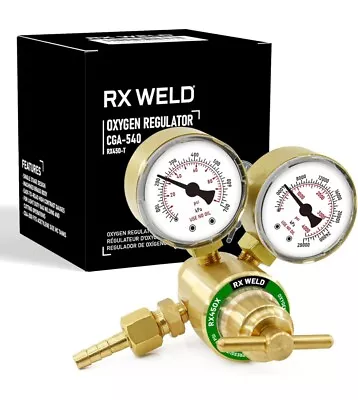 RX WELD Oxygen Regulator Welding Gas Gauges CGA 540 Inlet Oxy For Victor Torc... • $27