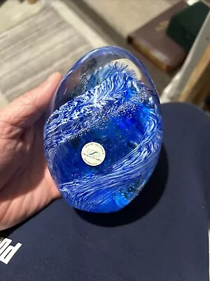 Stunning Murano Art Glass Signed ‘Seguso Viro’ Large Egg Shaped Paperweight • $80