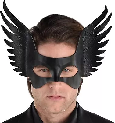 Black Winged Eye Mask Masquerade Fancy Dress Halloween Adult Costume Accessory • $22.57