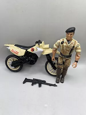 1986 Lanard The Corps Lot Hammer Action Figure + Motorcycle (G.I. Joe Ko) • $16