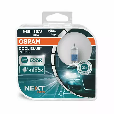 Osram H8 Cool Blue Intense NEXT Gen Halogen Headlight Bulbs 64212CBN | Pack Of 2 • $51.99