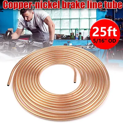 5/16 In.OD 25 Ft Roll Brake Line Tubing Kit Brake Fuel And Trans Line Tubing USA • $18.99