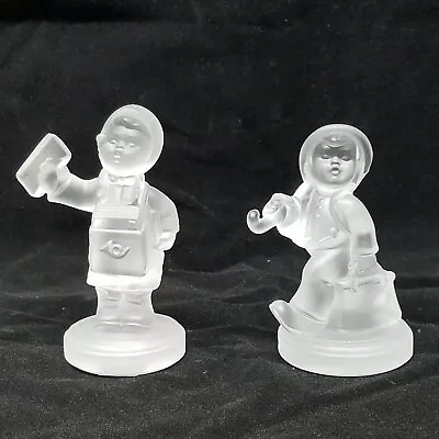 £16.29 • Buy Goebel 24% Lead Crystal Hummel, 1992, Set Of 2, POSTMAN & MERRY WANDERER