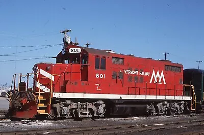 Original Train Slide Vermont Railway #801  05/1994 Burlington VT #32 • $4.50