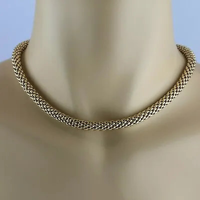 $4750 • Buy 18K Yellow Gold FOPE Gold Woven Necklace 17 Inches Circa 1980