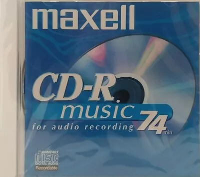 £5.99 • Buy Maxell CD-R / CD-R74MU / Audio Music 74 Mins CDR Blank Recordable Disc - NEW