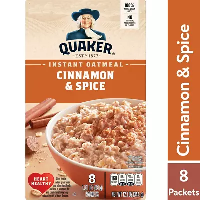 Quaker Instant Oatmeal Cinnamon Spice 12.1 Oz • $7.30