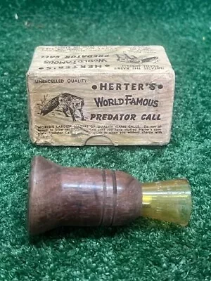 $16.99 • Buy Vintage Herter's World Famous Predator Call With Box Hunting Caller See Pictures