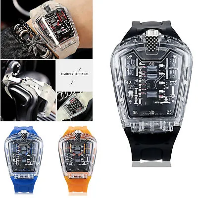 KIMSDUN Fashion Men's Quartz Watch Waterproof Sports Watch Silicone Rubber Strap • $20.84