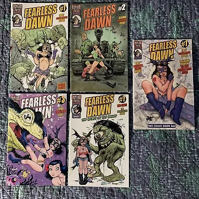 Fearless Dawn #1-3 Plus Secret Swamp #1 FCBD #1 Steve Mannion Asylum Press 2009 • $29.95