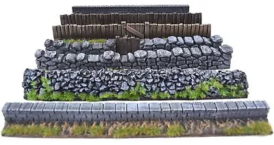 Dry Stone Wall Rubble Wooden Fence Brick - Painted Unpainted Diorama WWScenics • £4.99