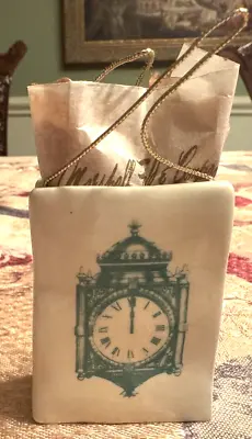 Marshall Fields Vintage Porcelain Shopping Bag And The Clock Strikes 12! • $65.99