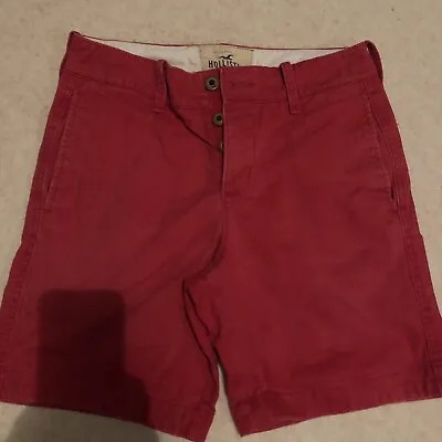 Hollister Red Boys 28” Waist Shorts In Excellent Condition • £6.99