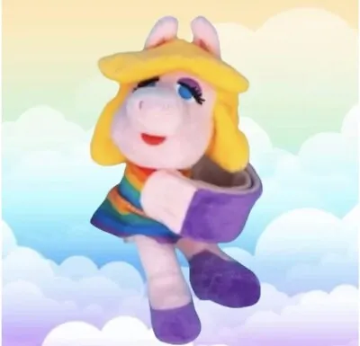 Disney Pride Cutie Cuff MISS PIGGY Rainbow Collection Plush Toy • $12.95