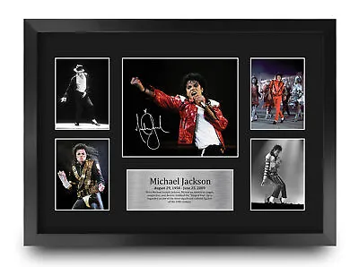 Michael Jackson A3 Framed Musician Signed Autograph Picture Print For Music Fan • $37.91