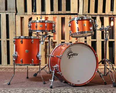Gretsch USA Custom Satin Orange Metallic Drum Set - 14x208x1214x145.5x14 • $4348