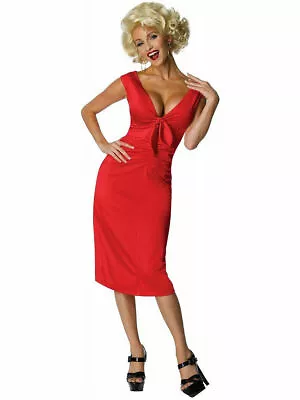 NEW Adult Womens Red Marilyn Monroe Hollywood Starlet Dress Halloween Costume M • $26.95