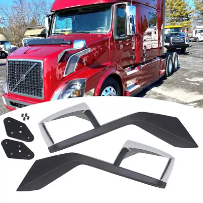 For 2004-2017 Volvo Vn Vnl Truck Mirror Mounting Plate Hood Mirrors Chrome LH&RH • $79.79