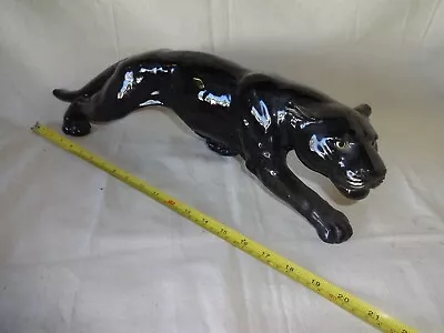 Ceramic Black Panther Leopard Doll Mid Century Modern Retro Atomic Starburst • $20