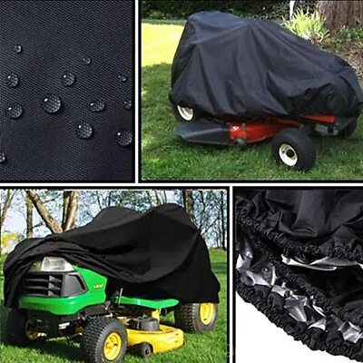 Heavy Duty Waterproof Lawn Mower Cover Outdoor Garden Tractor Dustproof Case   • £23.69