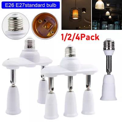 E26/E27 Socket Splitter Adjustable Converters Lamp Base Holder For E27 LED Bulb • $7.98