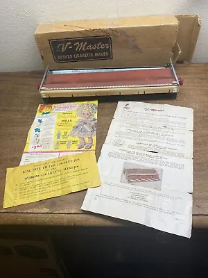 Vintage V-Master Deluxe Cigarette Maker Rolling Machine W/ Original Box & Papers • $19.99