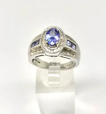 .75 Carat Tanzanite & Diamond Ring W/ Accents - Card Appraisal - 6 3/4 • $499.99