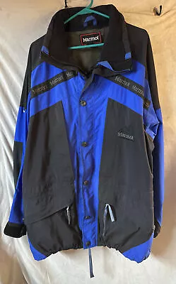 Marmot Gore-Tex Ski Jacket Adult Large Blue/Black Water Proof Breathable A2 • $45