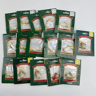 Vintage Lot Of 16 Miniature Resin Angels Ornaments Christmas Crafting Wreath 1” • $20.70