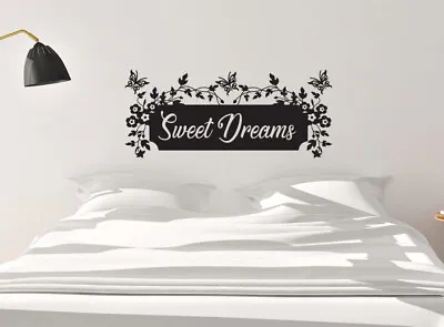 Sweet Dreams Flowers And Butterflys Inspired Design Wall Art Decal Vinyl Sticker • £3.49