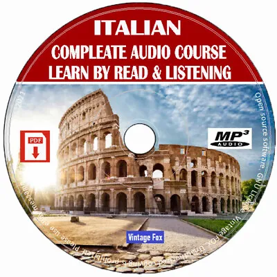 Italian Language Course Learn By Read & Listening Beginners To Advance MP3 CD • £3.99