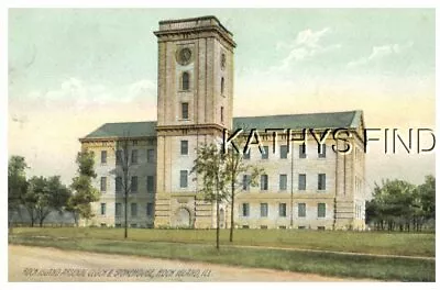 £6.66 • Buy Il Postcard W_7918 Rock Island Arsenal Clock & Stonehouse, Rock Island Il
