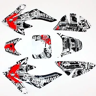 FAMOUS Decals Graphics Sticker Kit CRF50 Style Fairing PIT PRO Trail Dirt Bike • $21.22