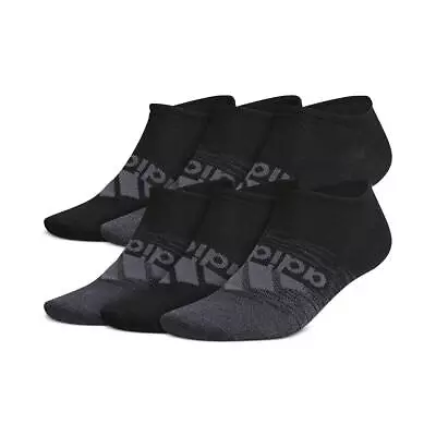 Adidas Athletic Superlite No Show Socks (6 Pairs) - One Size - Black • $42.95