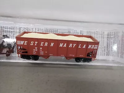 Micro-trains-#05600110-western Maryland-2-bay Hopper W/ Load #10011-n Scale • $18