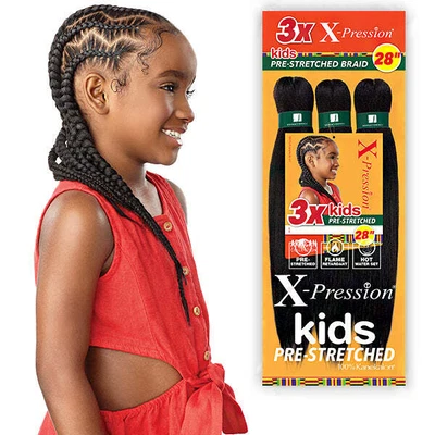 $2.98 • Buy Sensationnel Synthetic Braid 3X X-PRESSION PRE-STRETCHED BRAID 28 KIDS